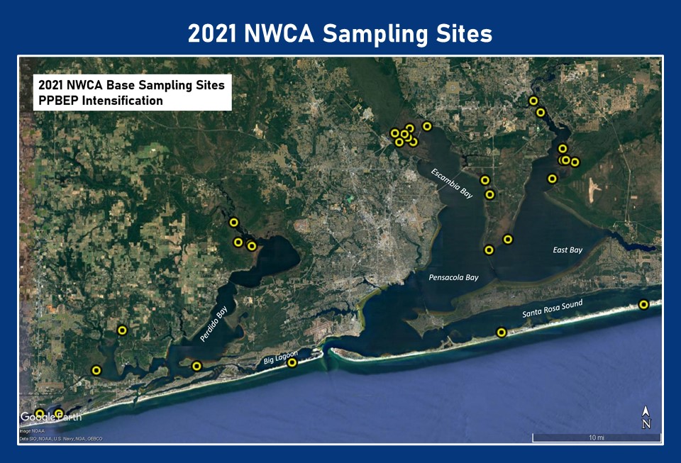 Map of NWCA 2021 Sampling Sites 