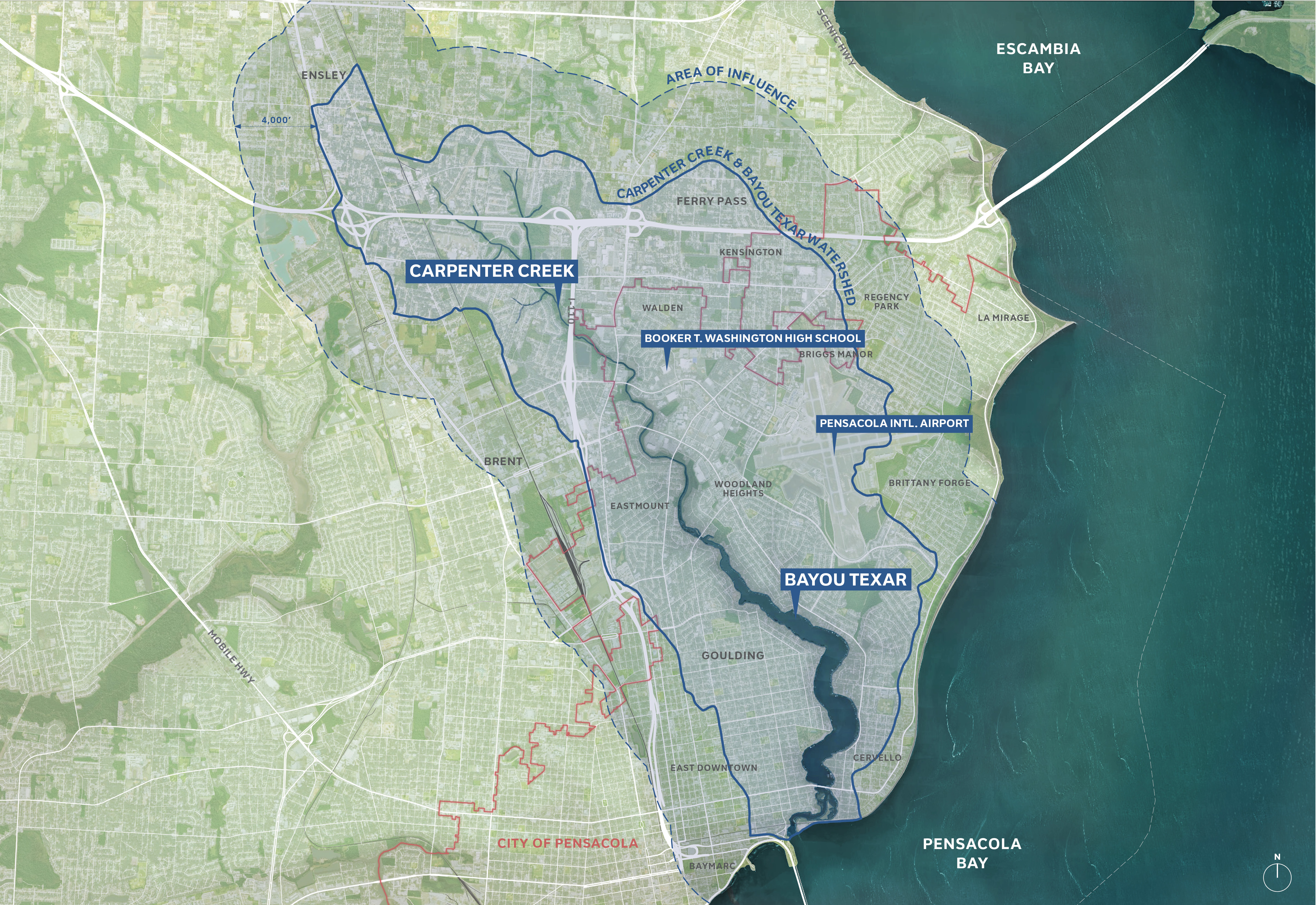 Map of Carpenter Creek Watershed