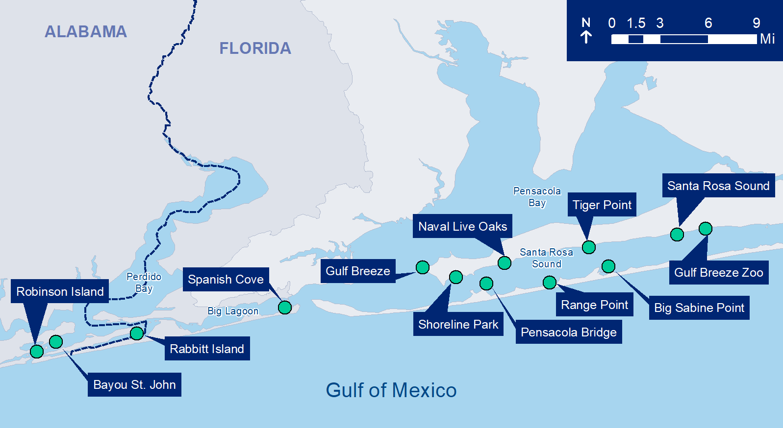 2022 Map of Trawling Locations