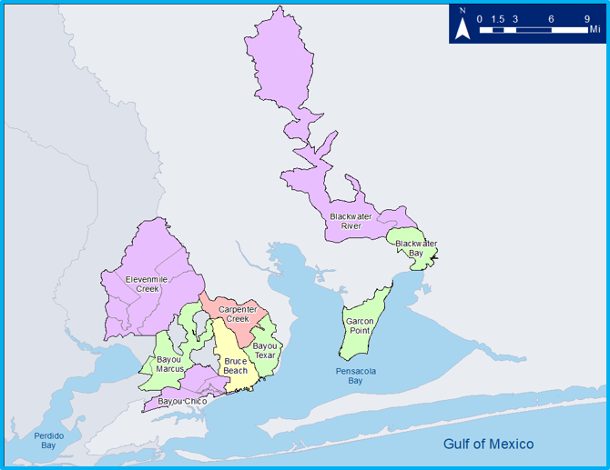 Map of watershed in project area