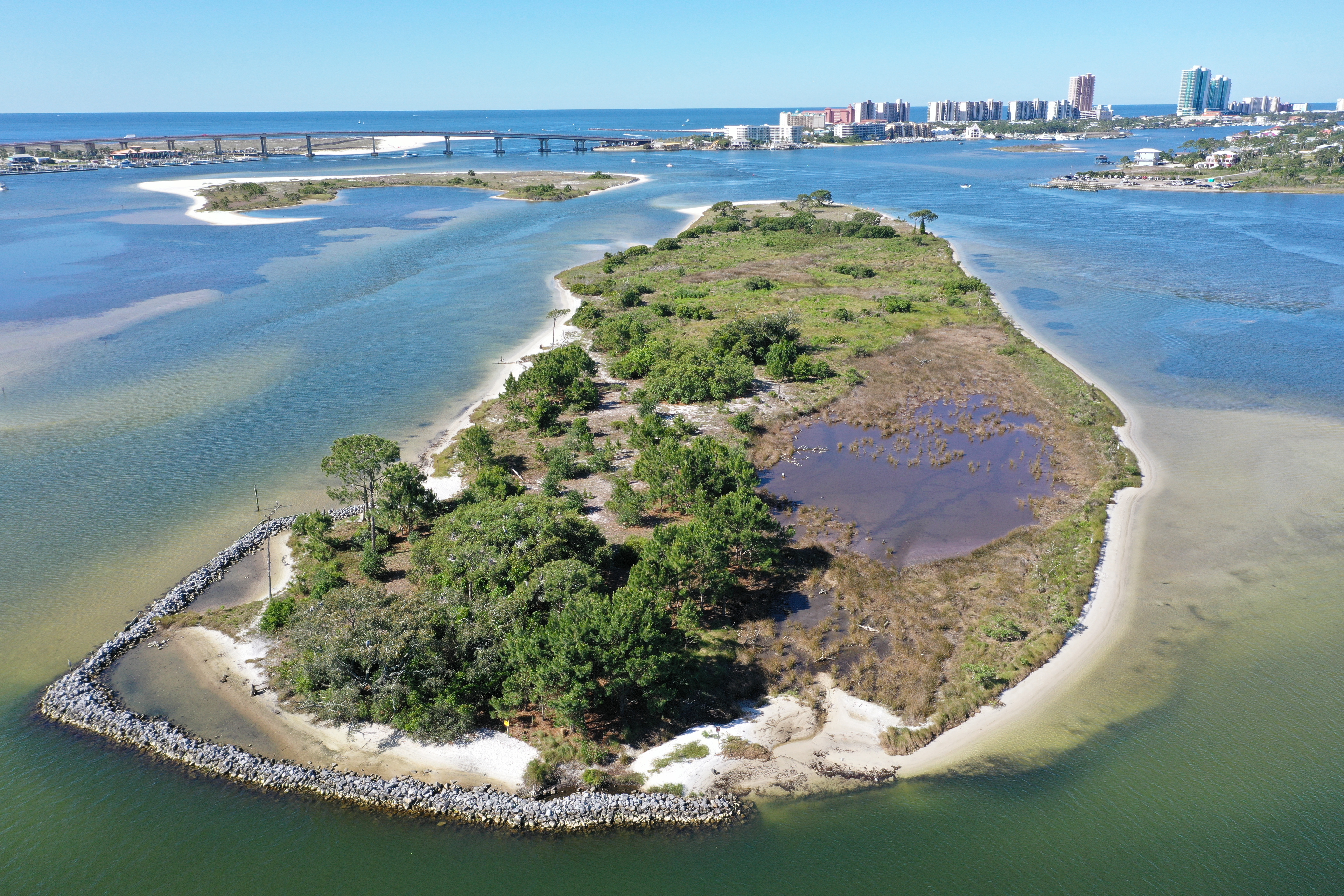 Aerial of PErdido Islands