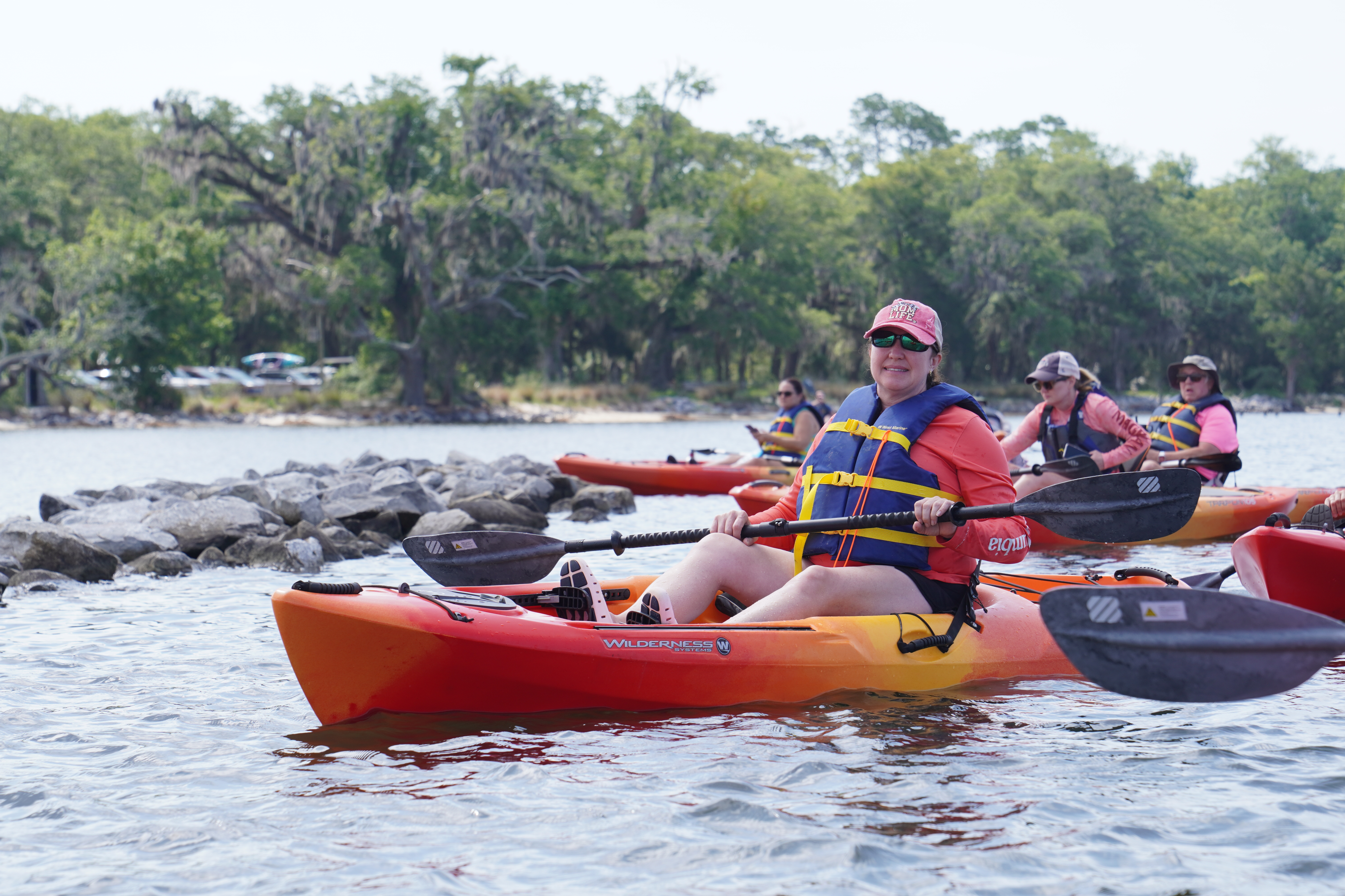 Teachers Kayaking Around Restoration Reef